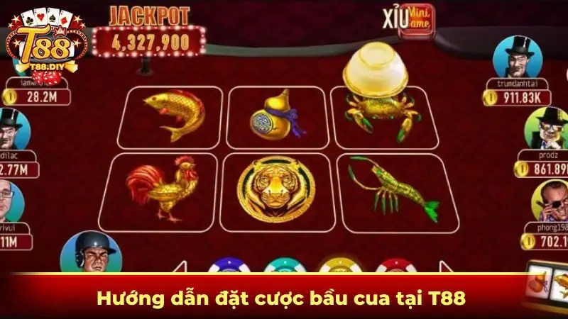 Hướng dẫn đặt cược bầu cua tại T88 